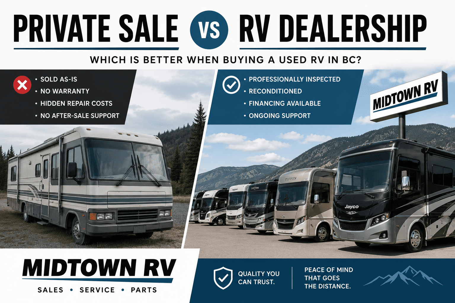 Private Sale Vs Dealer ship RV purchase